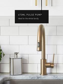 Simplehuman Pulse Pump Soap Dispenser, Brushed Steel, 473ml - view 2, Brushed Steel