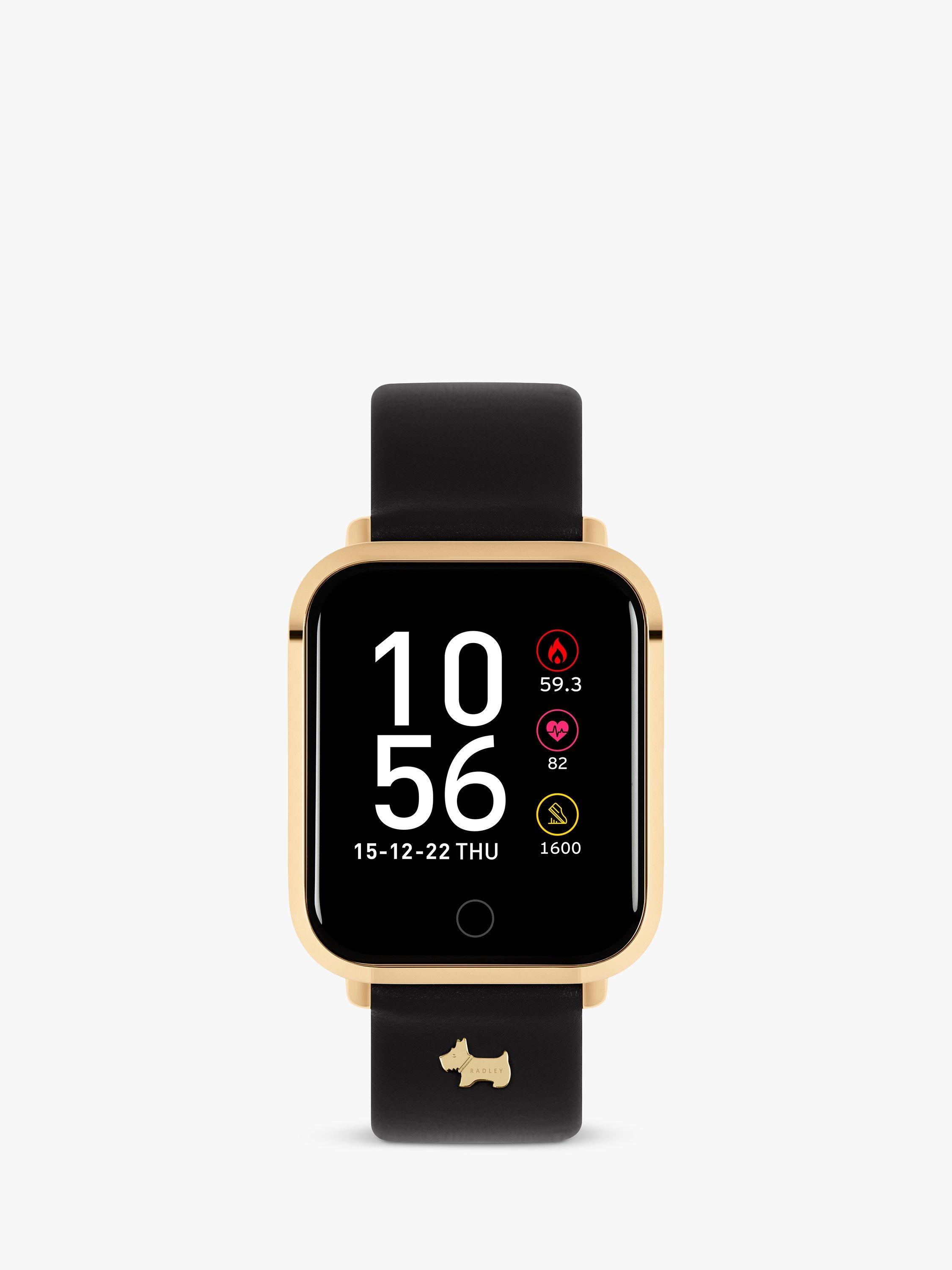 Radley Series 6 Leather Strap Smartwatch, Black RYS06-2074