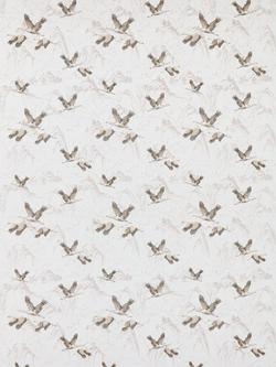 Laura Ashley Animalia Embroidered Furnishing Fabric, Silver