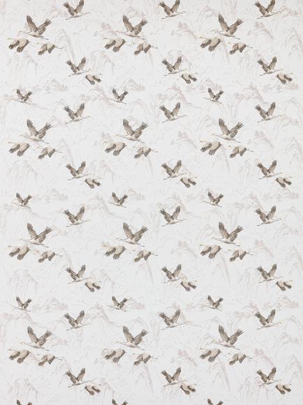 Laura Ashley Animalia Embroidered Furnishing Fabric, Silver