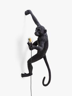 Seletti Hanging Monkey Indoor/Outdoor Wall Light, Black - view 2, Black