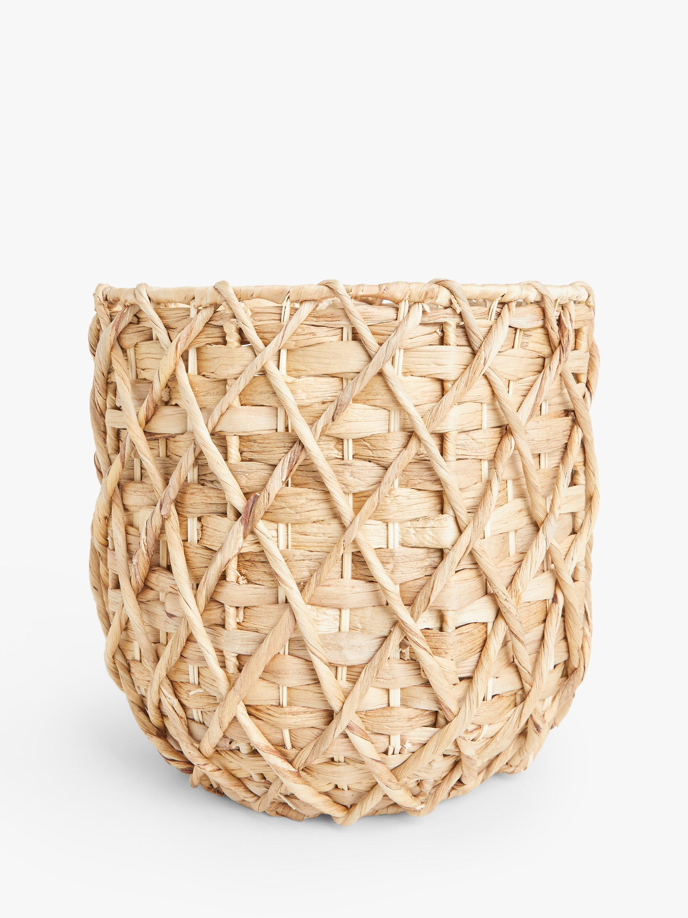 John Lewis Diamond Woven Water Hyacinth Planter