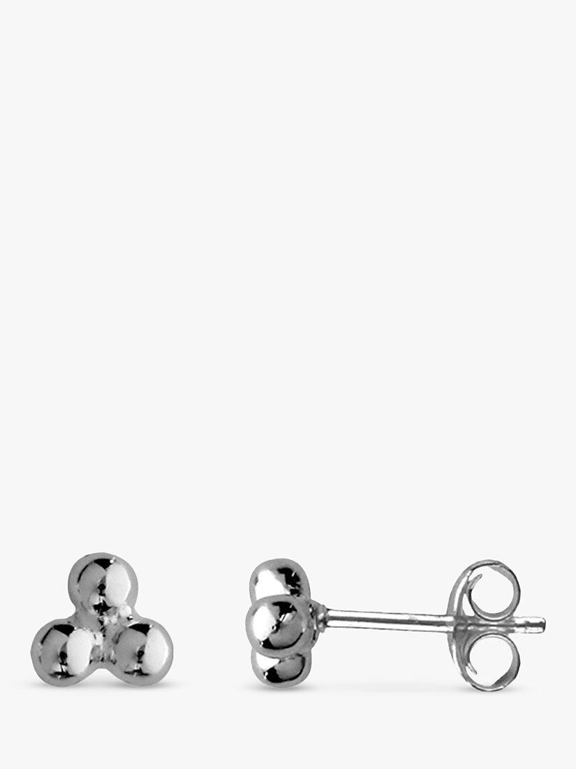 Product image 1 of 2, which shows Nina B Petite Triple Stud Earrings, Silver
