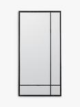 Gallery Direct Fruili Rectangular Metal Frame Wall Mirror, 100 x 50cm, Black