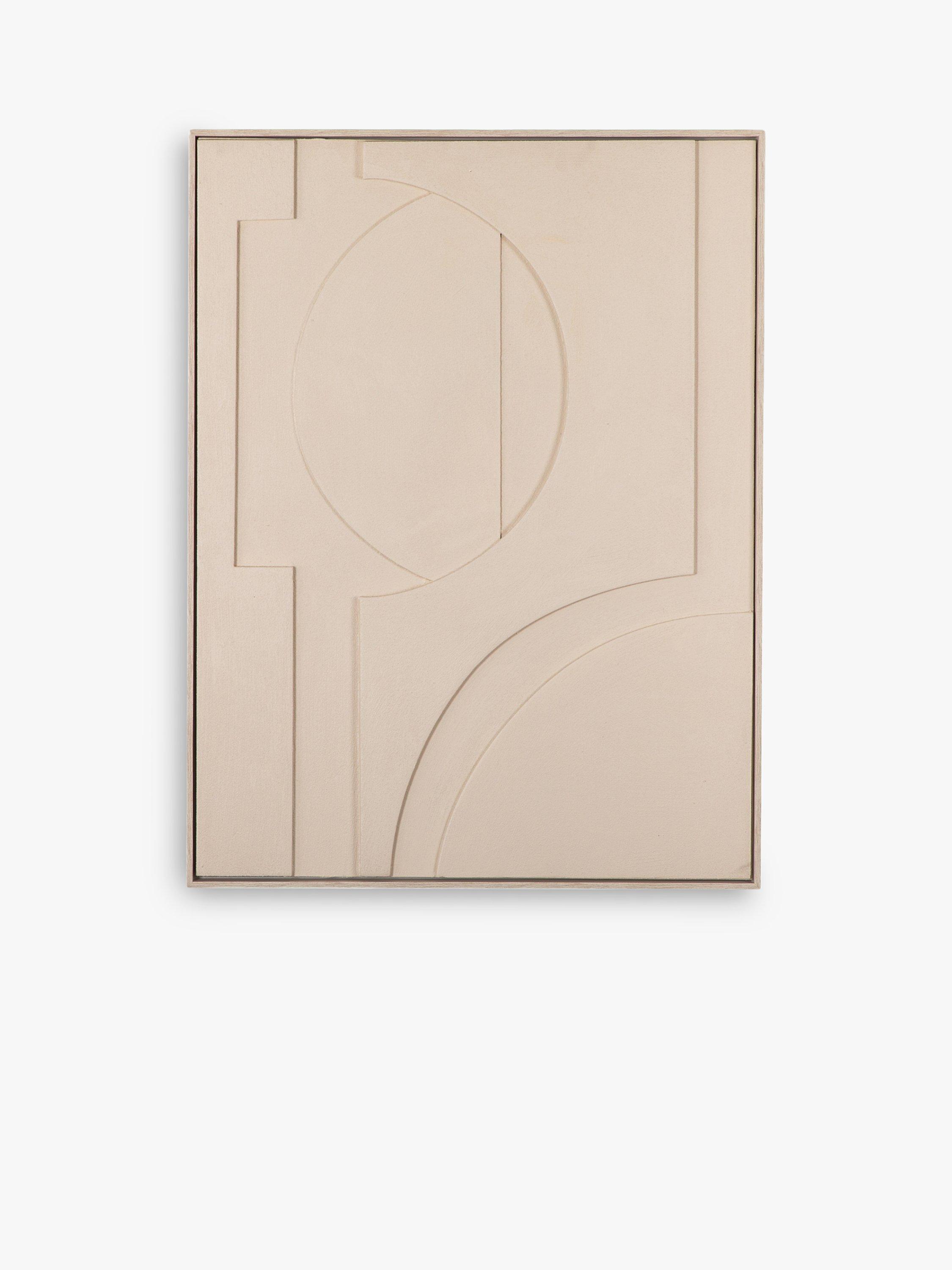 John Lewis Trieste Textured Abstract Framed Wall Art, 82.5 x 62.5cm, Grey