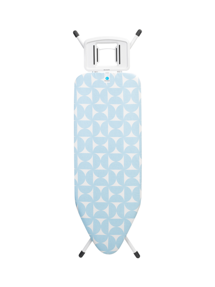 Brabantia Ironing Board C, 124 x 45cm, Solid Steam Iron Rest - Fresh Breeze, Fresh Breeze