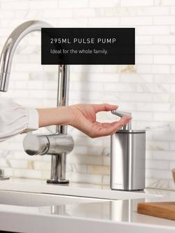 Simplehuman Pulse Pump Soap Dispenser, Brushed Steel, 295ml - view 2, Silver