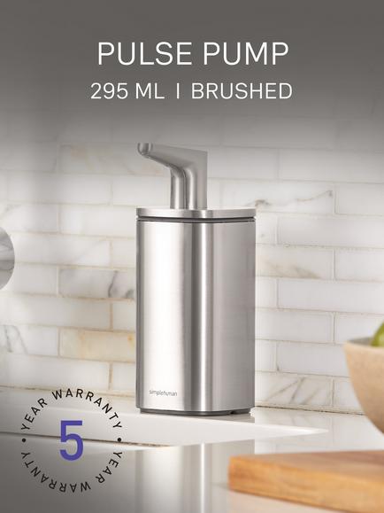 Simplehuman Pulse Pump Soap Dispenser, Brushed Steel, 295ml - view 2, Silver