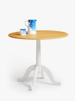 John Lewis Clayton 2-4 Seater Drop Leaf Round Dining Table, FSC-Certified (Beech Wood) - view 2, Cream