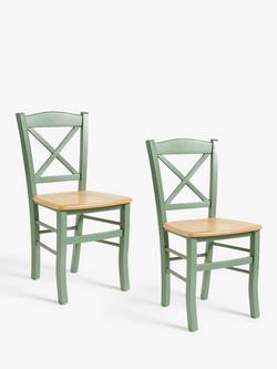 John Lewis Clayton Beech Wood Dining Chairs, Set of 2, Rosemary