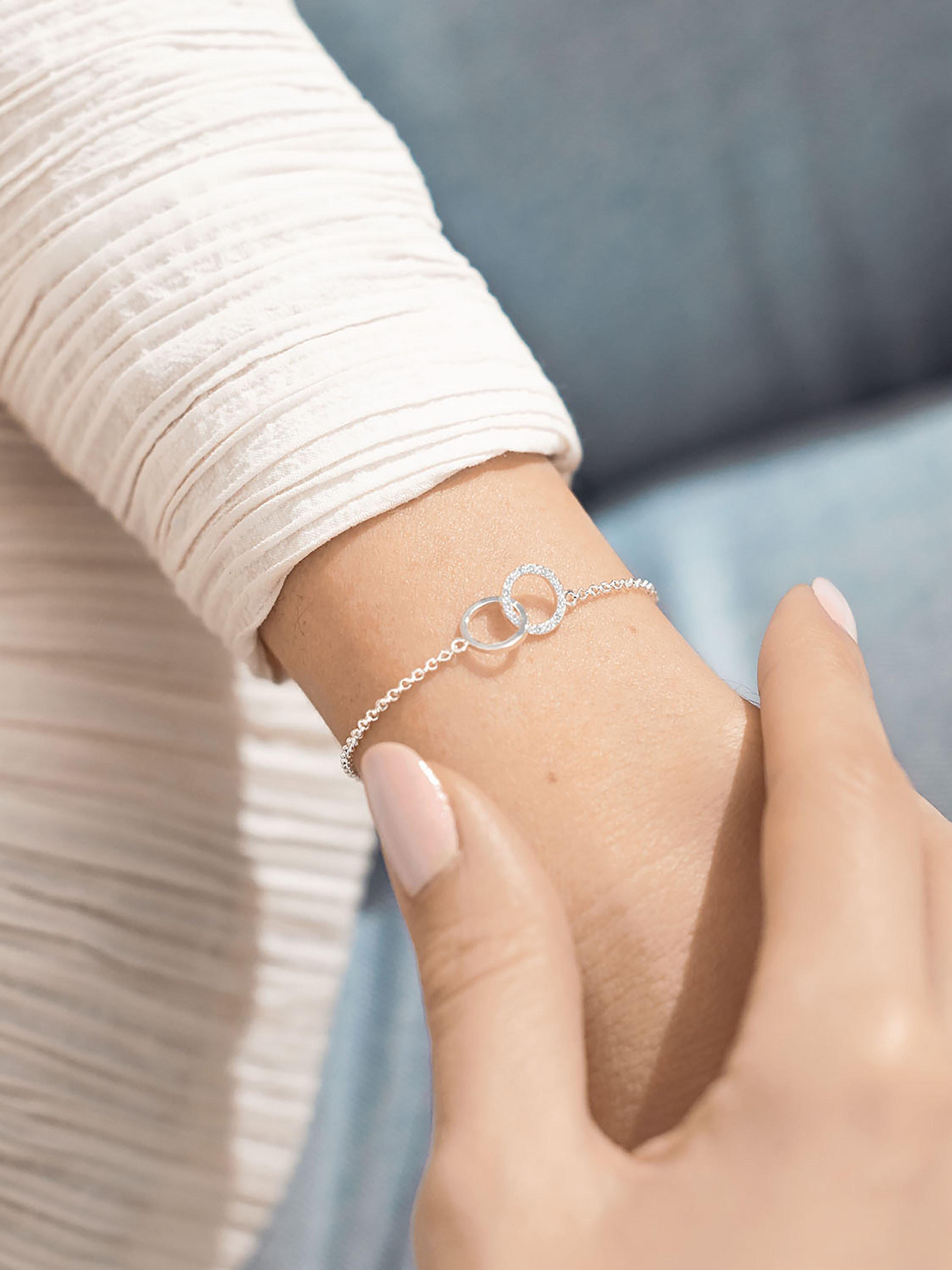 Product image 5 of 5, which shows Joma Jewellery Infinity Links Circle Chain Bracelet, Silver
