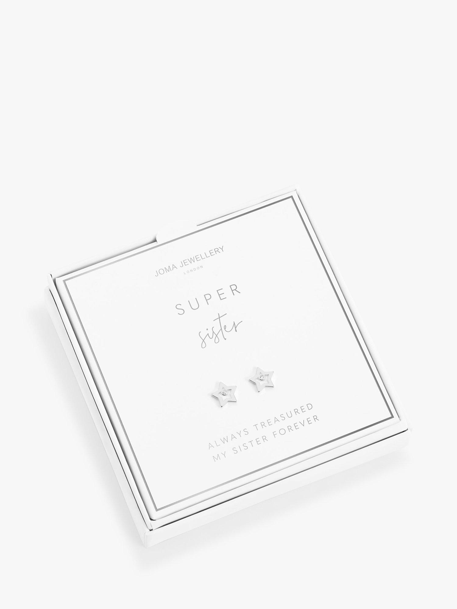 Joma Jewellery Super Sister Stars Stud Earrings, Silver