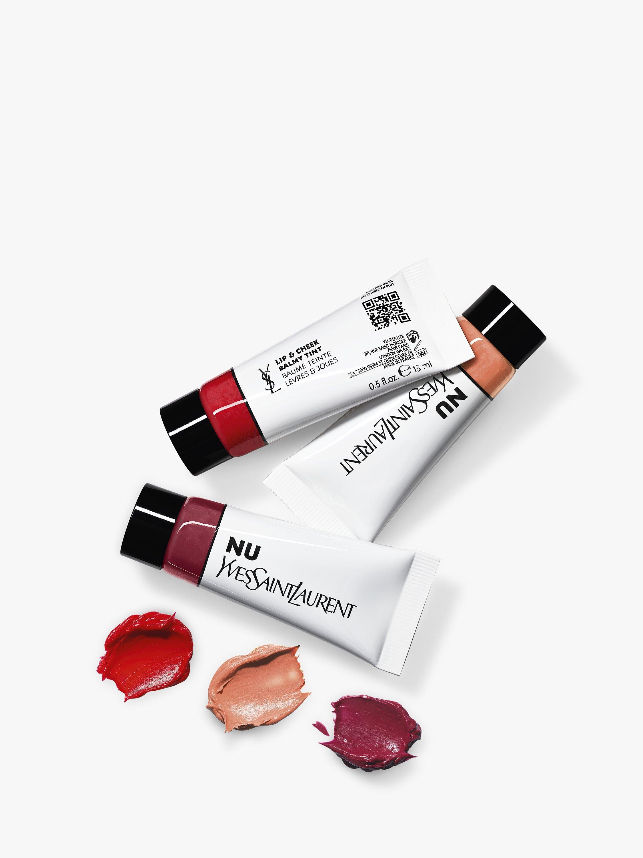 Product image 5 of 5, which shows Yves Saint Laurent Nu Lip & Cheek Balmy Tint, 01 Flush