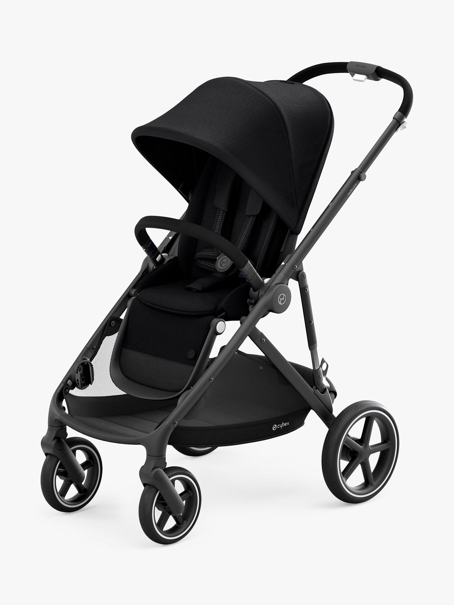 Cybex Gazelle S Single to Double Pushchair, Deep Black