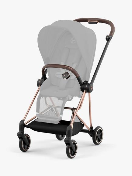 Cybex Mios Pushchair Chassis, Rose Gold, Rose Gold/Black