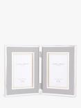 Laura Ashley Harrison Linen Double Photo Frame, 4 x 6" (10 x 15cm)