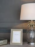 Laura Ashley Harrison Linen Photo Frame, 5 x 7" (13 x 18cm), Natural/Silver Plated