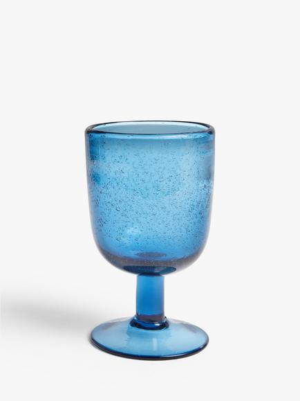 John Lewis Bubble Wine Glass, 272ml, Blue