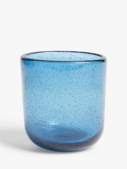John Lewis Bubble Glass Tumbler, 264ml, Blue