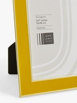 John Lewis Enamel & Metallic Edge Photo Frame - view 2, Mustard