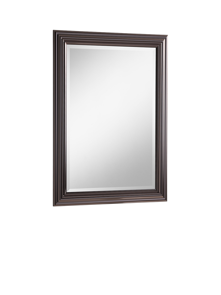 Yearn Contemporary Rectangular Wall Mirror, 74 x 102cm, Dark Chrome