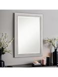 Yearn Contemporary Rectangular Wall Mirror, 74 x 102cm, White