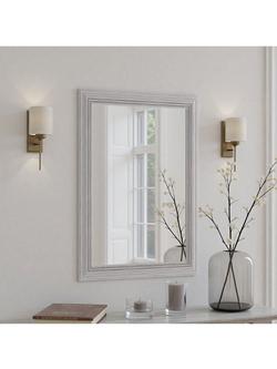 Yearn Contemporary Rectangular Wall Mirror, 74 x 102cm, White