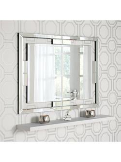 Yearn Rio Bevelled Glass Rectangular Wall Mirror, 82 x 112cm, Black - view 2, Black