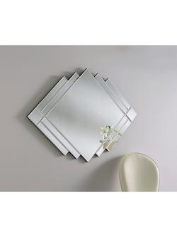 Yearn Art Bevelled Glass Wall Mirror, 86 x 119cm, Black - view 2, Black