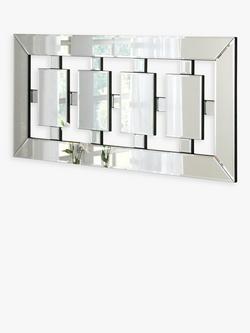 Yearn Tokyo Bevelled Glass Rectangular Wall Mirror, 56 x 119cm, Black, Black