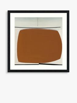Tate + John Lewis Victor Pasmore 'Yellow Abstract' Wood Framed Print & Mount, 62 x 62cm, Brown