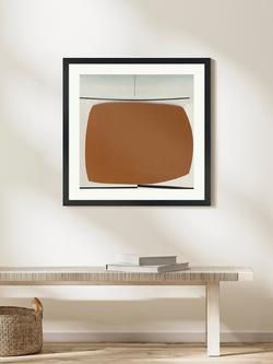 Tate + John Lewis Victor Pasmore 'Yellow Abstract' Wood Framed Print & Mount, 62 x 62cm - view 2, Brown