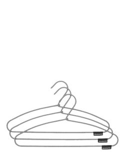 Brabantia Soft Touch Clothes Hangers, Black/White, Set of 3, Black/White