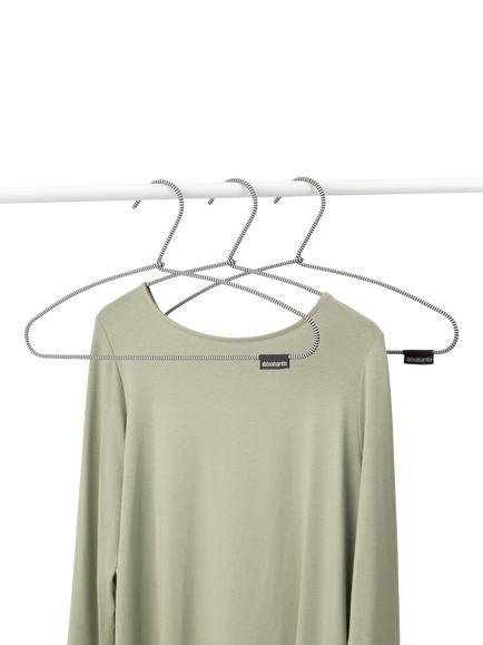 Brabantia Soft Touch Clothes Hangers, Black/White, Set of 3 - view 2, Black/White