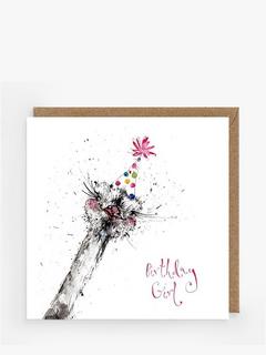 Louise Mulgrew Designs Ostrich Birthday Card
