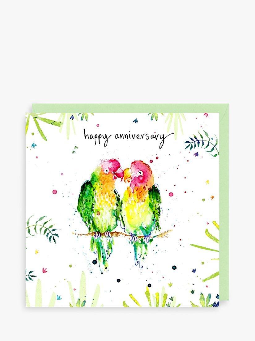 Louise Mulgrew Designs Lovebirds Anniversary Card