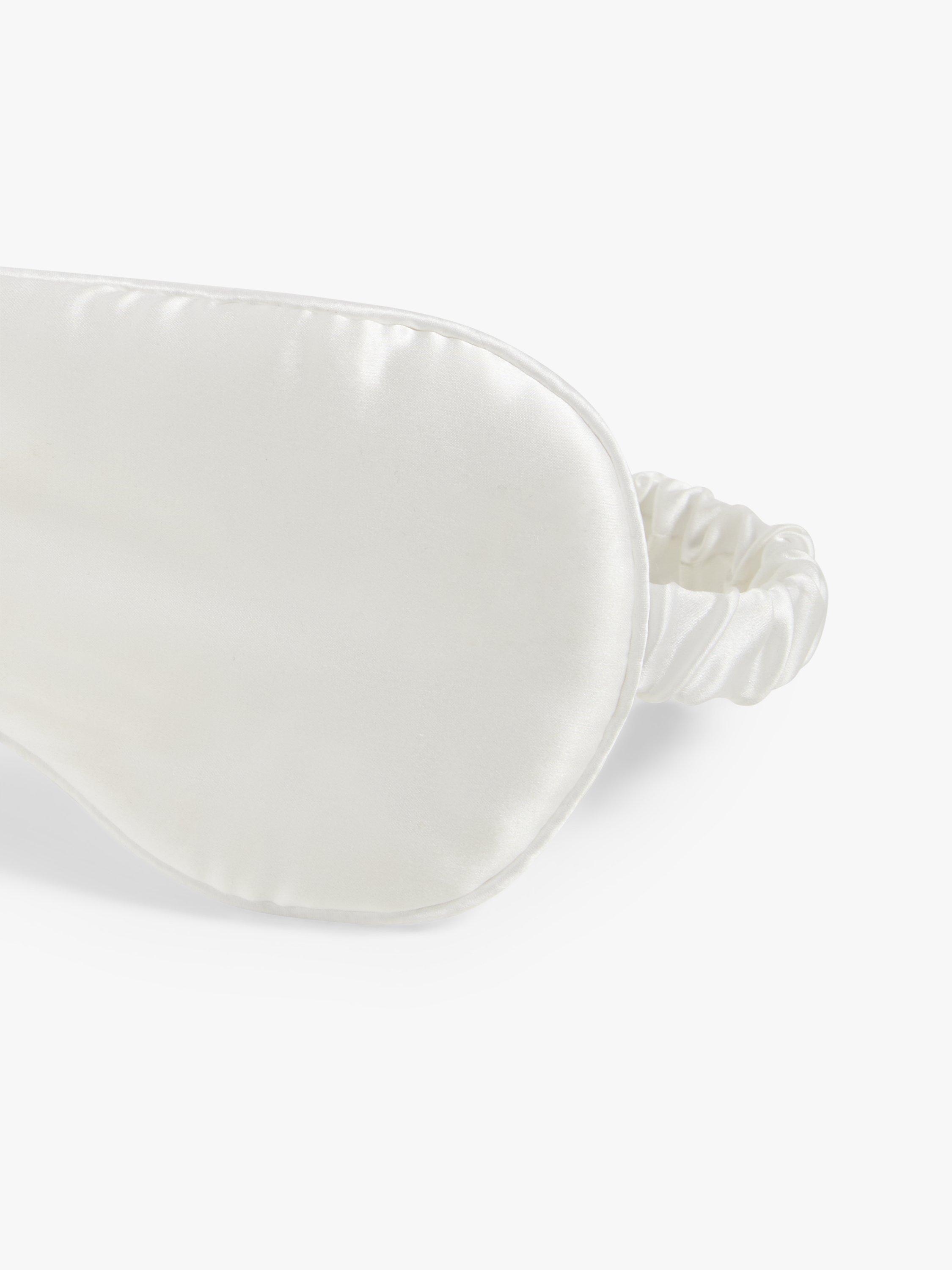 John Lewis Organic Mulberry Silk Eye Mask, White