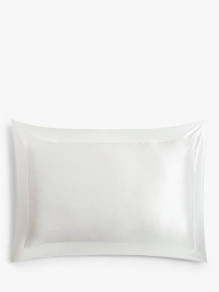 John Lewis Organic Mulberry Silk Oxford Pillowcase, White