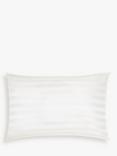 John Lewis Organic Silk Stripe Standard Pillowcase, White