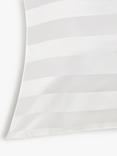 John Lewis Organic Silk Stripe Standard Pillowcase, White