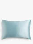 John Lewis Organic Mulberry Silk Standard Pillowcase, Duck Egg