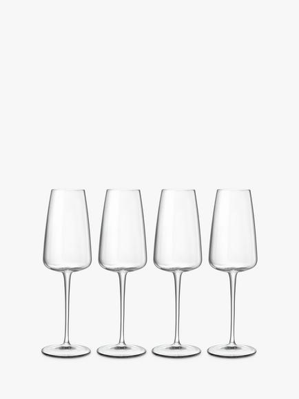 Luigi Bormioli Talismano Glass Champagne Flute, Set of 4, 210ml, Clear, Clear