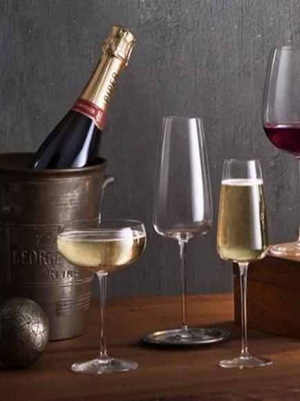 Luigi Bormioli Talismano Glass Champagne Flute, Set of 4, 210ml, Clear - view 2, Clear