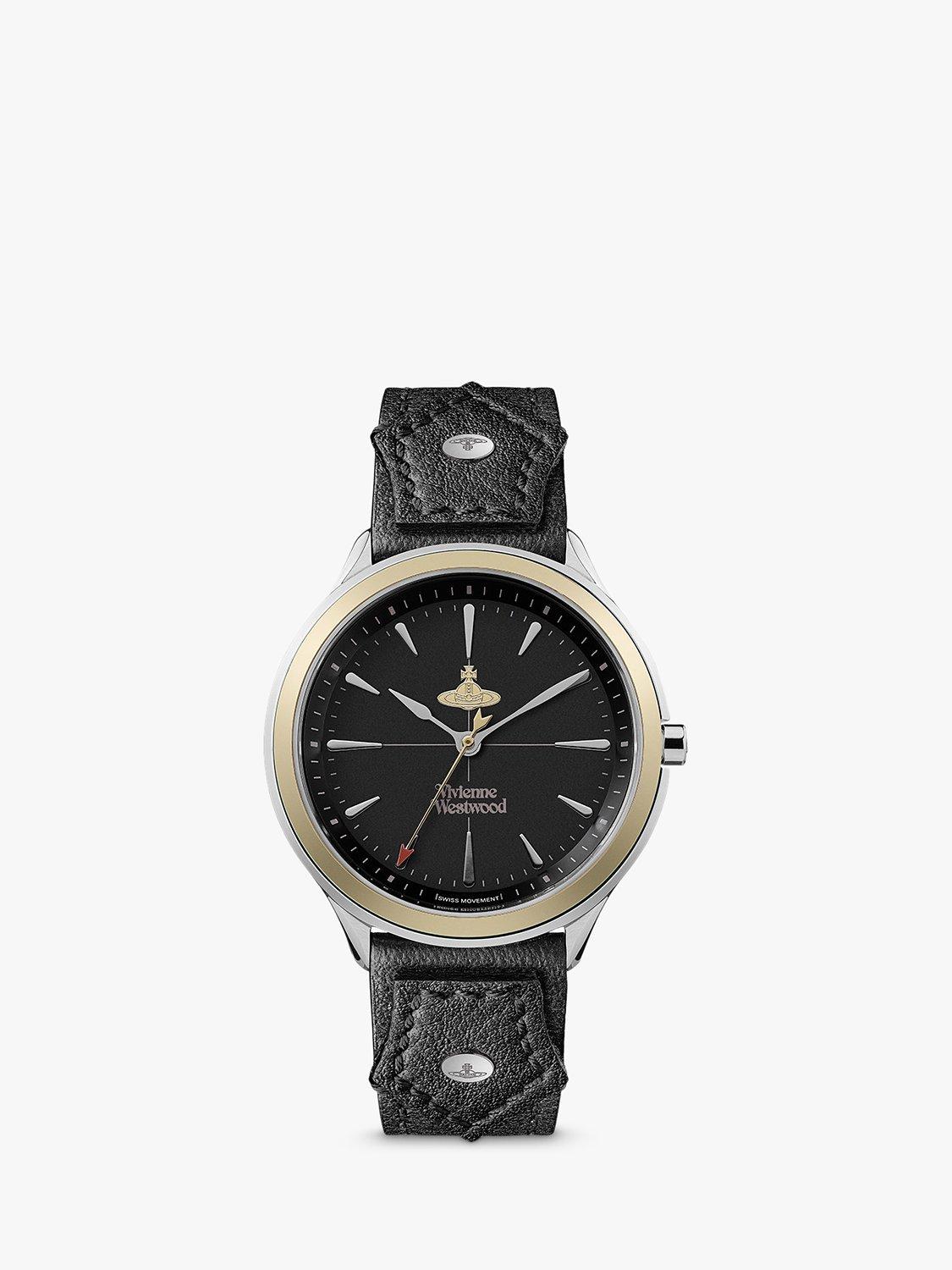 Vivienne Westwood Women's Elhco Leather Strap Watch, Black VV255SGBK