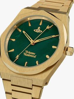 Vivienne Westwood VV244GRGD Women's Limehouse Bracelet Strap Watch, Gold/Dark Green - view 2, Gold/Dark Green