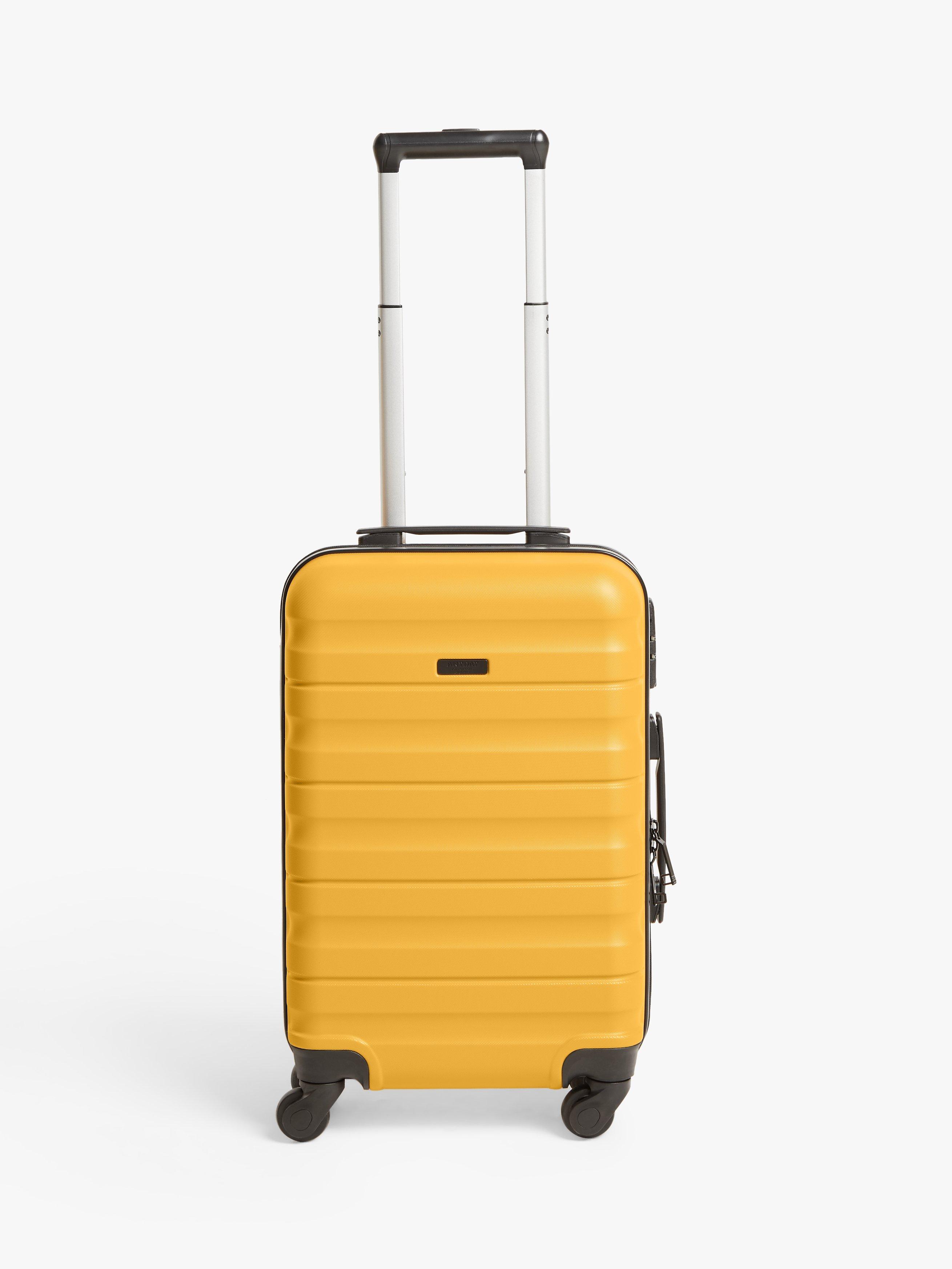 John Lewis ANYDAY Girona 55cm 4-Wheel Cabin Case, Yellow