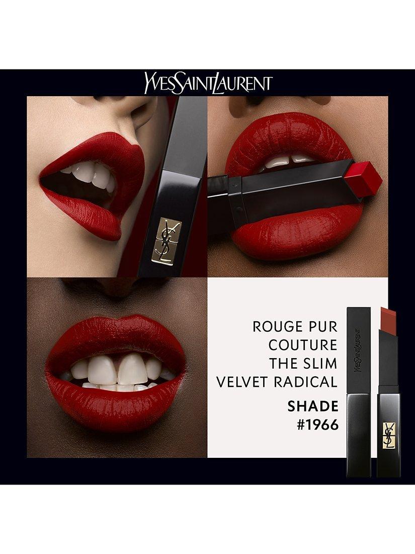 Product image 3 of 6, which shows Yves Saint Laurent Rouge Pur Couture The Slim Velvet Radical Lipstick, 1966 Rouge Libre