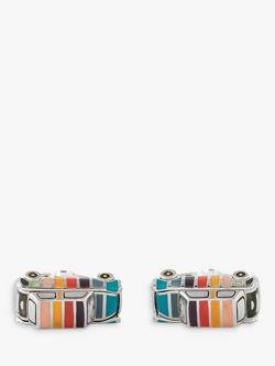 Paul Smith Artist Stripe Mini Car Cufflinks, Silver/Multi, Multi