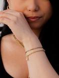 LARNAUTI Box Chain Bracelet, Gold