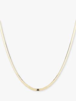 LARNAUTI Double Herringbone Chain Necklace, Gold, Gold